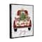 Stupell Industries Joy Holiday Red Gift Truck Framed Floater Canvas Wall Art